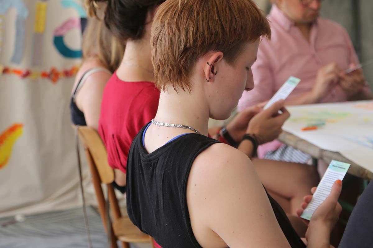 photograph of people in workshop